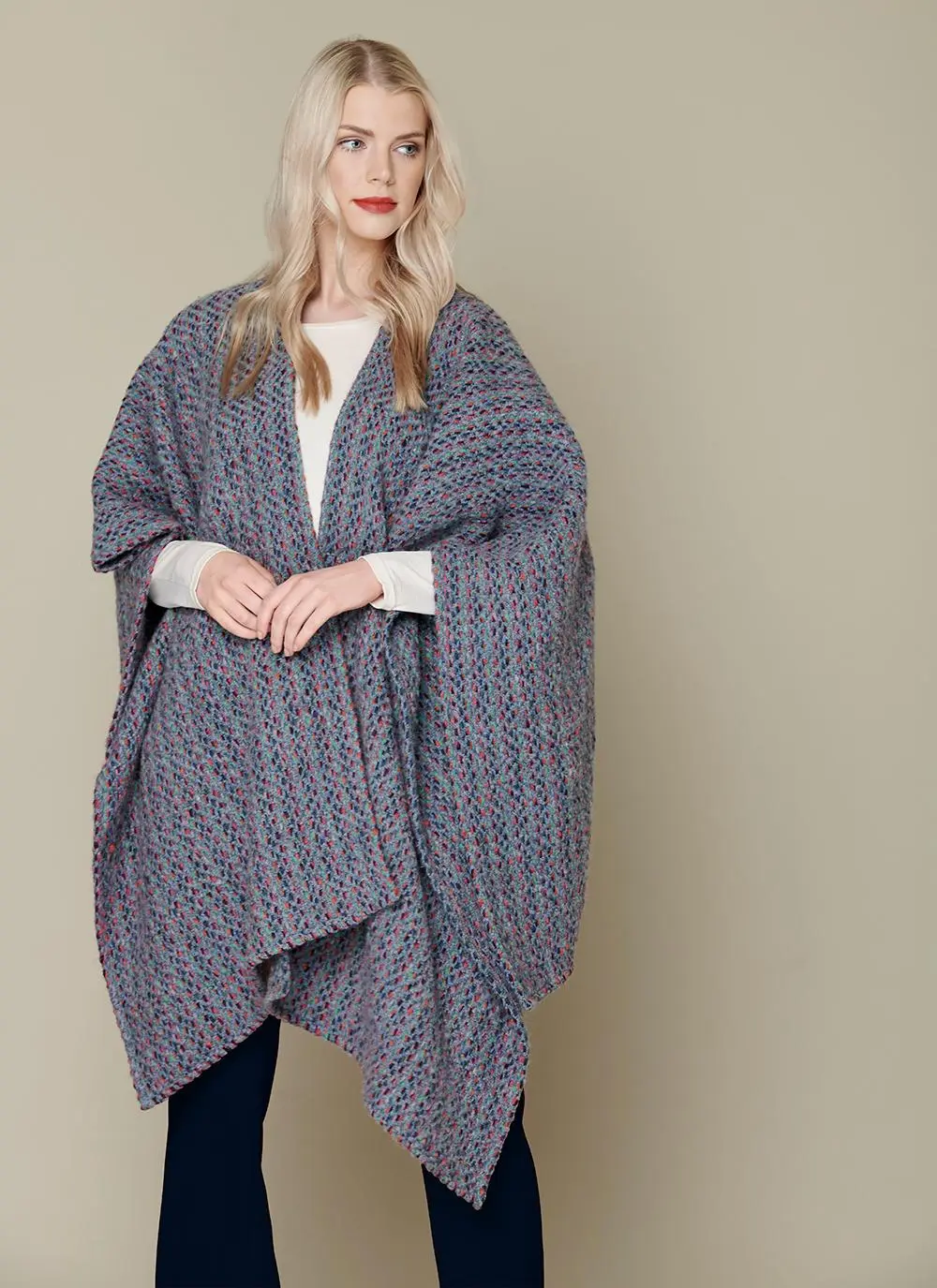 Ruana Cape Connemara New Blue