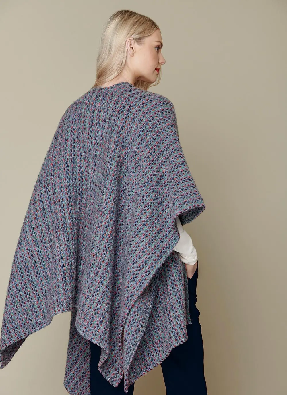Ruana Cape Connemara New Blue