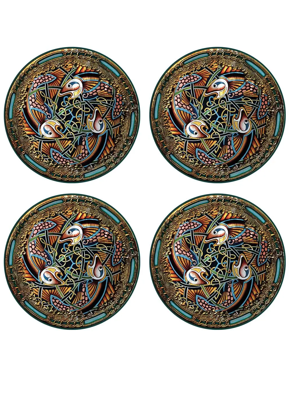 Salmon of Knowledge Coasters Set of 4