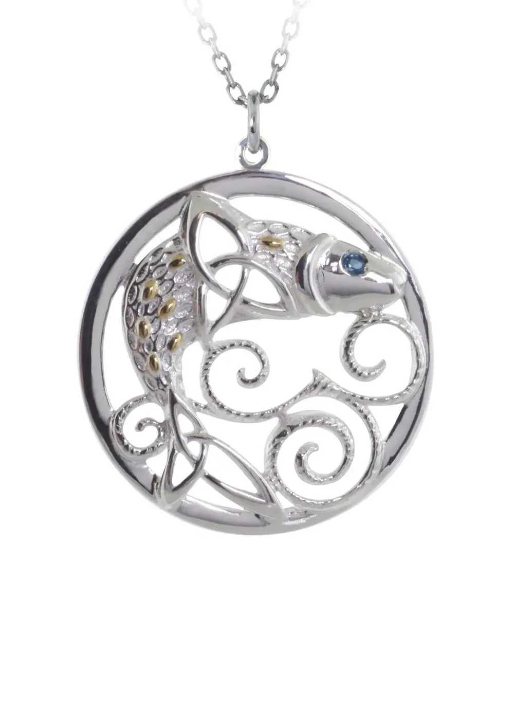 Sterling Silver Salmon Of Knowledge Pendant