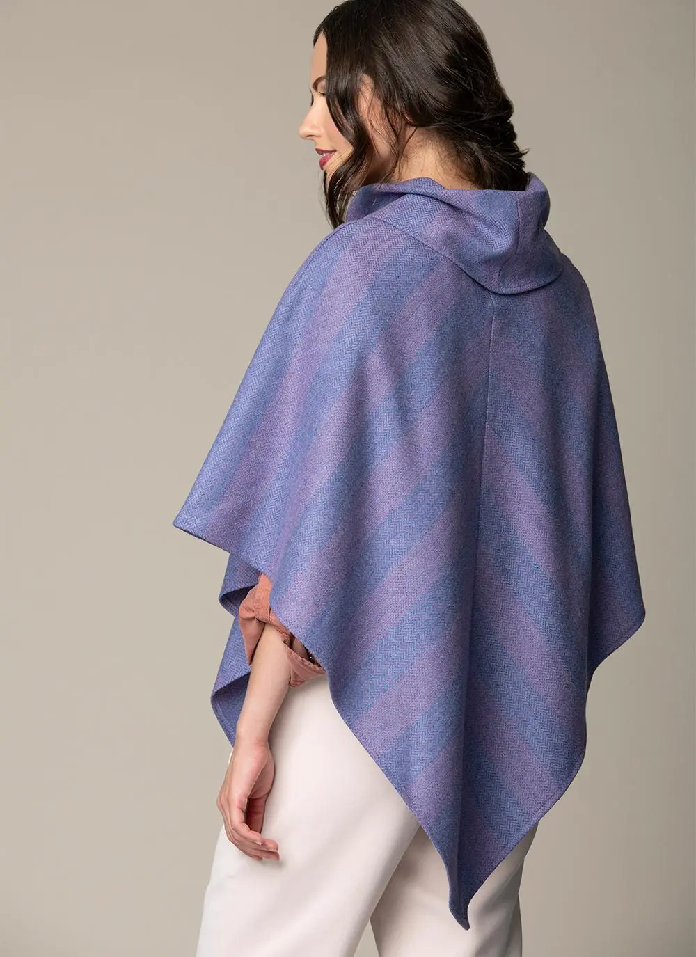 Sarah Asymmetrical Poncho - Lilac