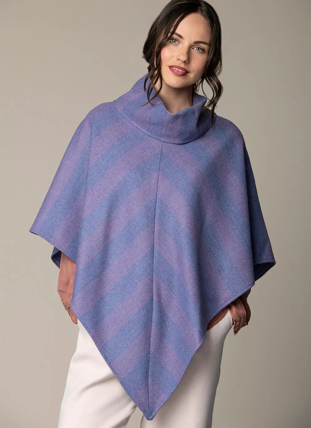 Sarah Asymmetrical Poncho - Lilac