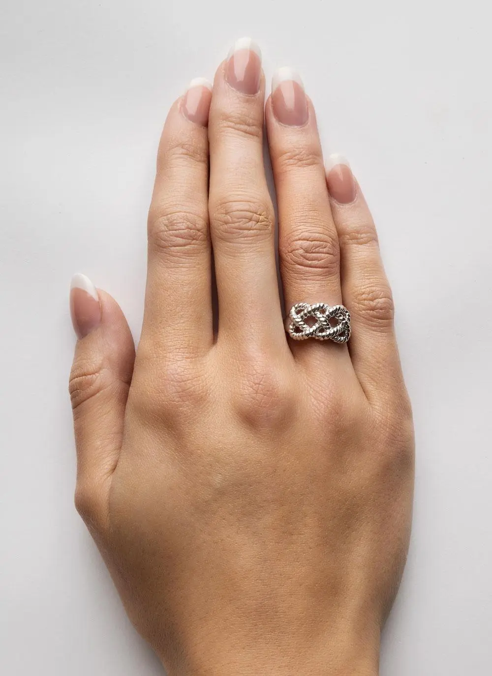 Sterling Silver Fisherman Knot Ring