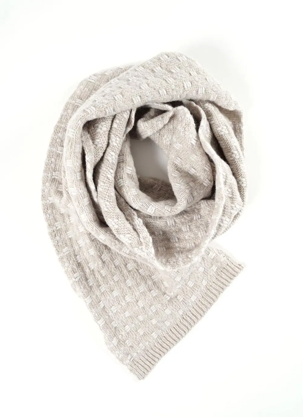 Fisherman Scarf Float Stitch Oatmeal