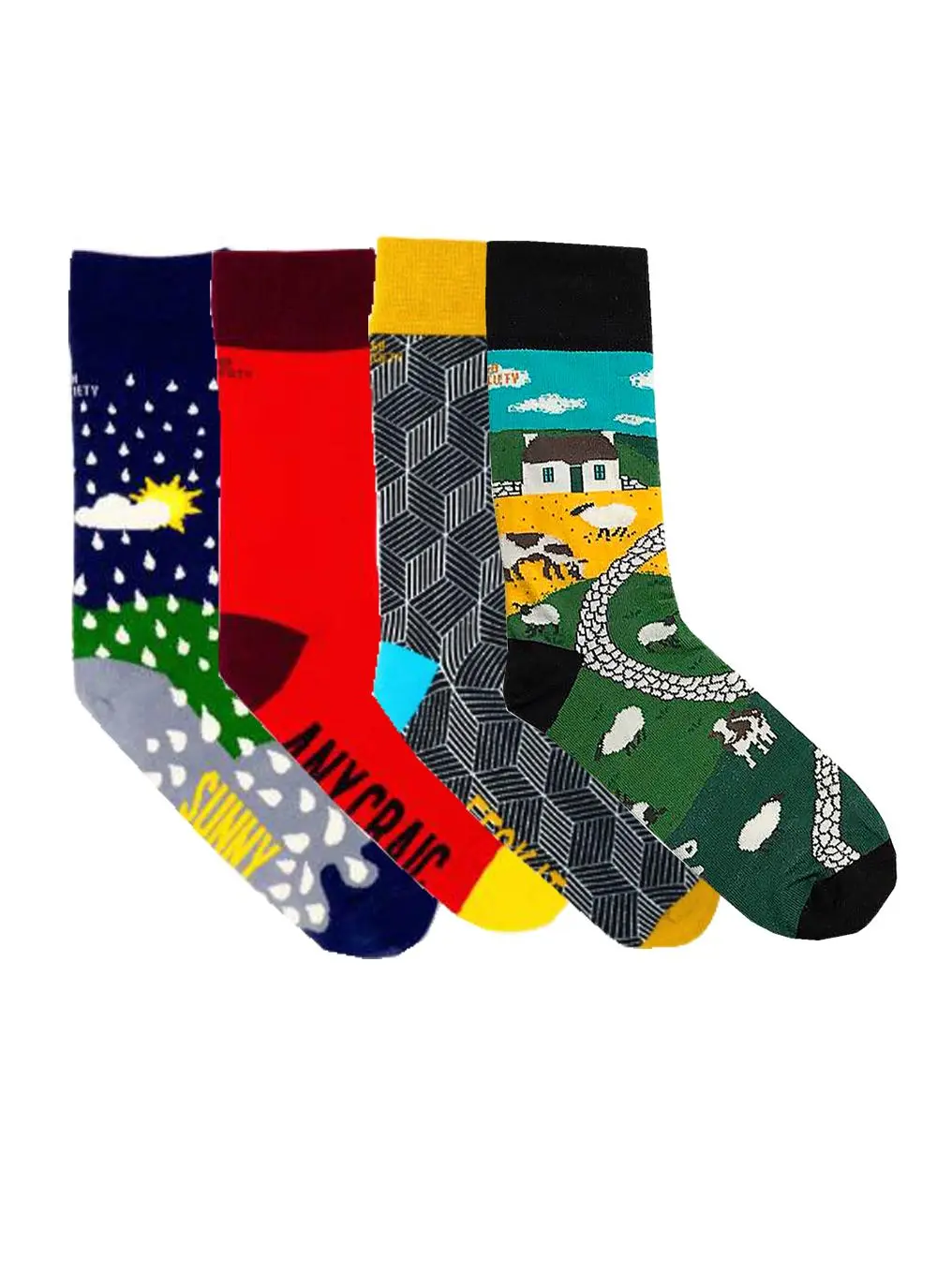 Set of 4 Men's Irish Humor Socks