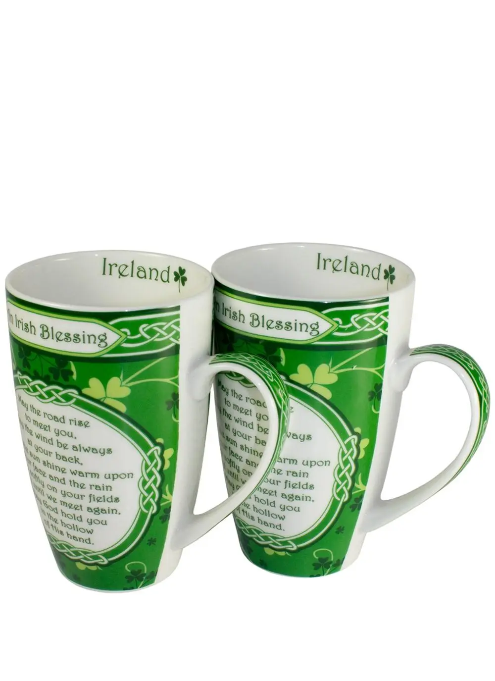 Shamrock Garden Blessing Mug Set of 2