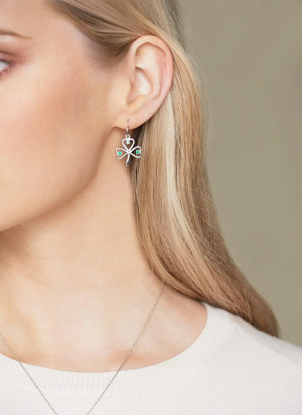 Shamrock Pendant & Earrings Set