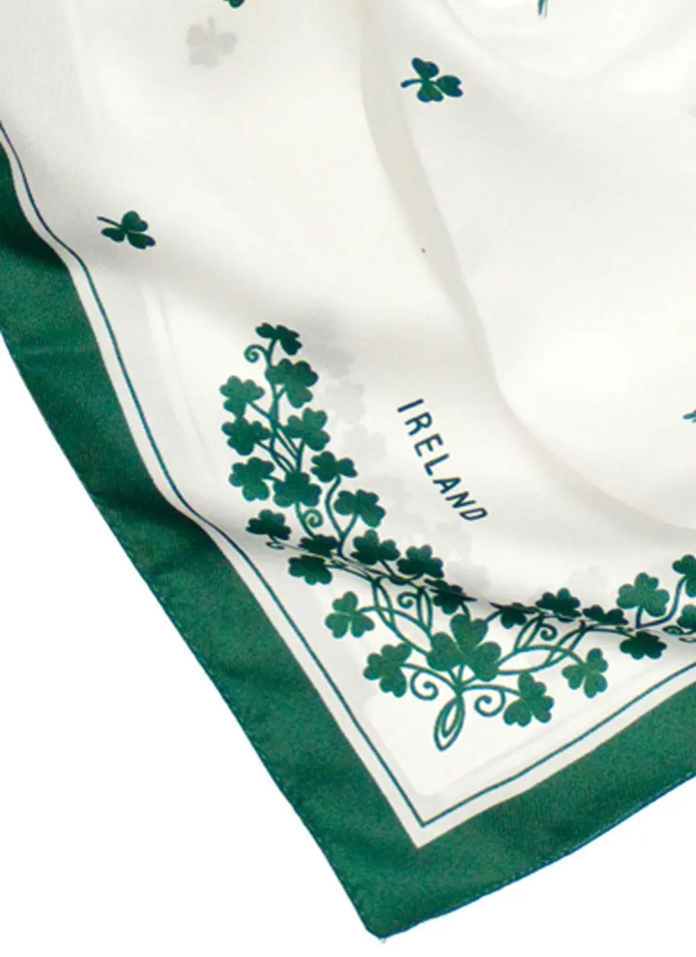 White Shamrock Square Scarf