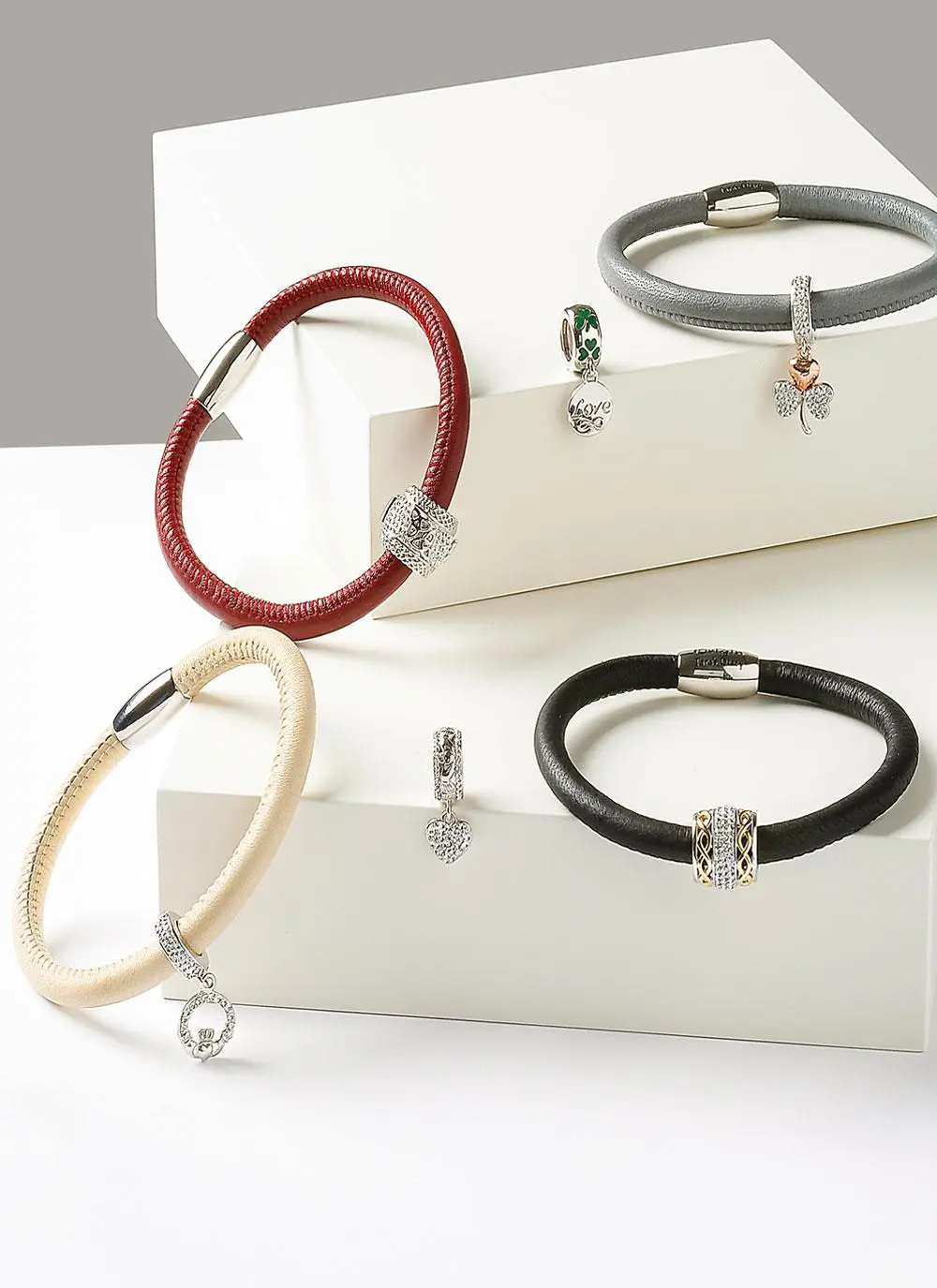 Origin Cream Single 7.5 Inch Leather Bracelet