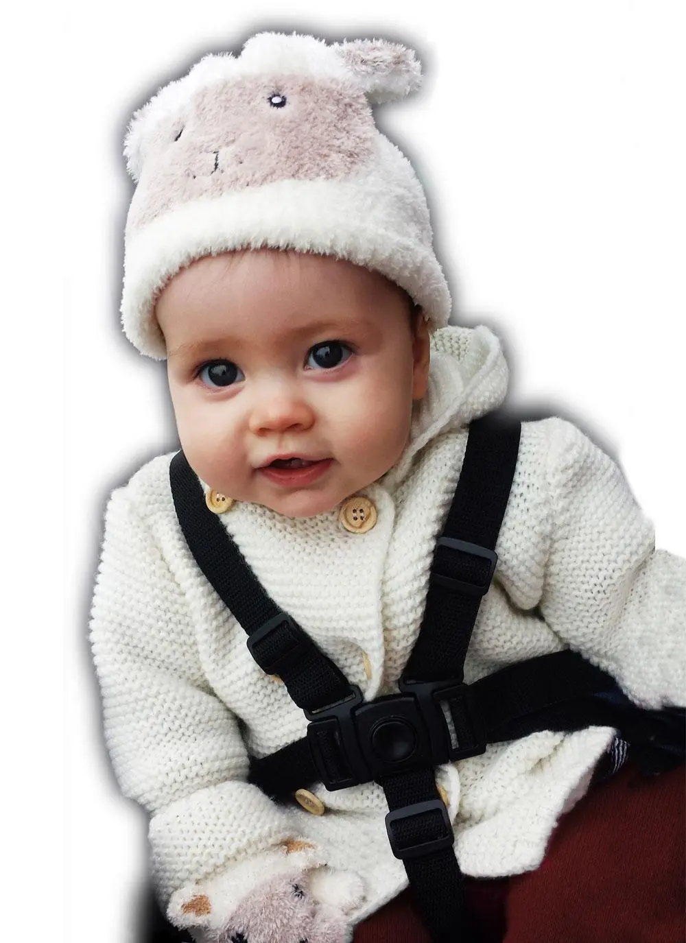 Baby Sheep Hat, Booties & Mittens Set