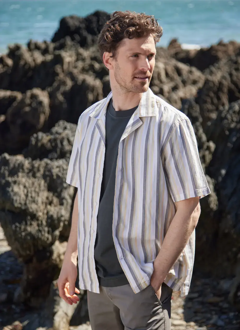 Short Sleeved Striped Shirt
