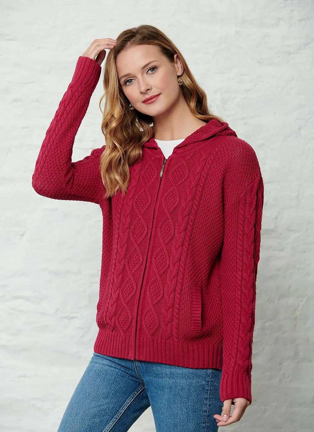 Sinead Cotton Aran Hoodie