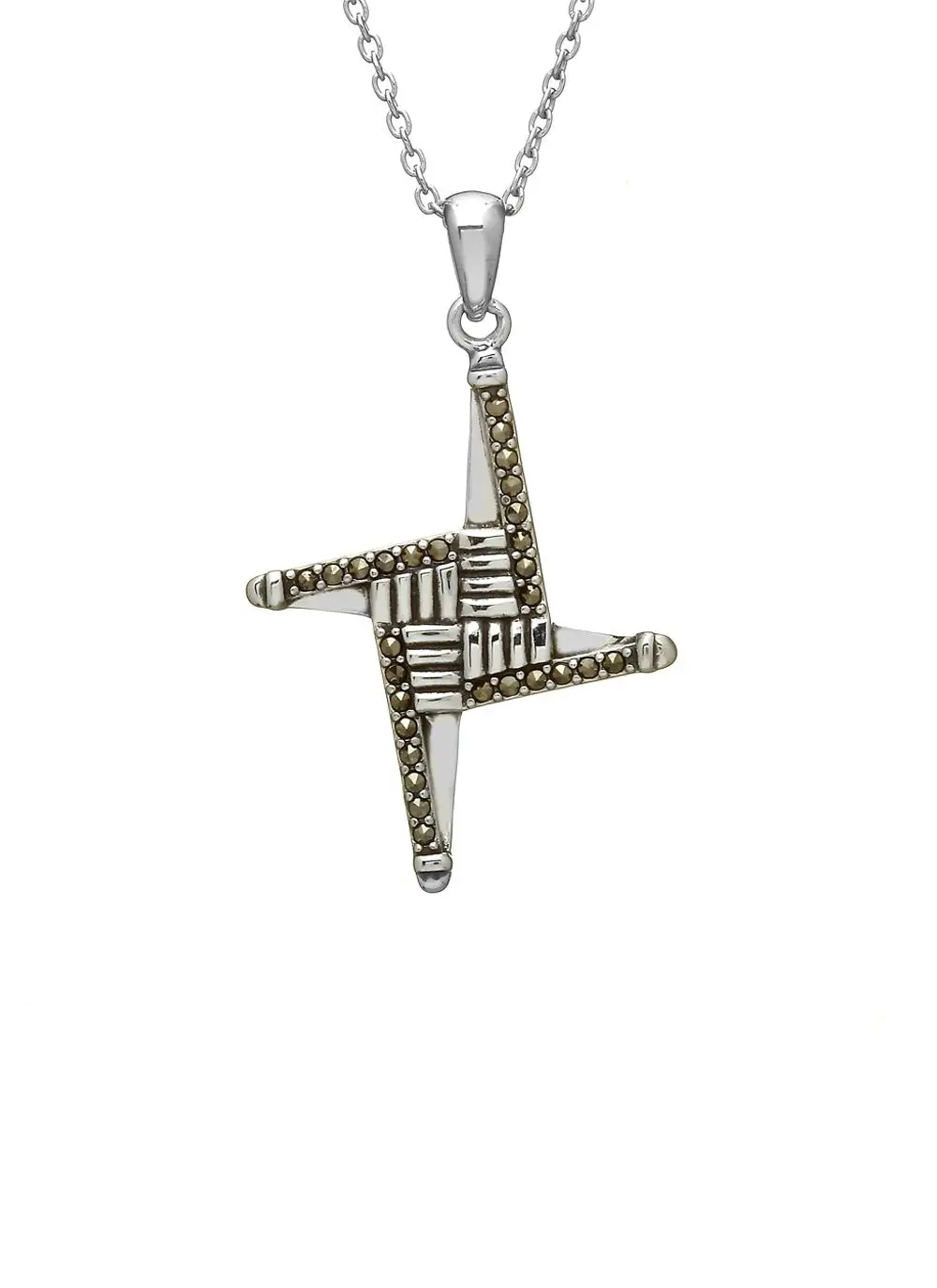 St. Brigid's Cross Marcasite Pendant