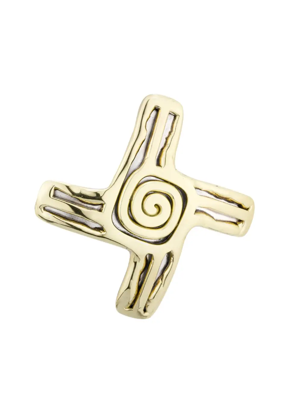 Two Tone St. Brigid's Cross Brooch