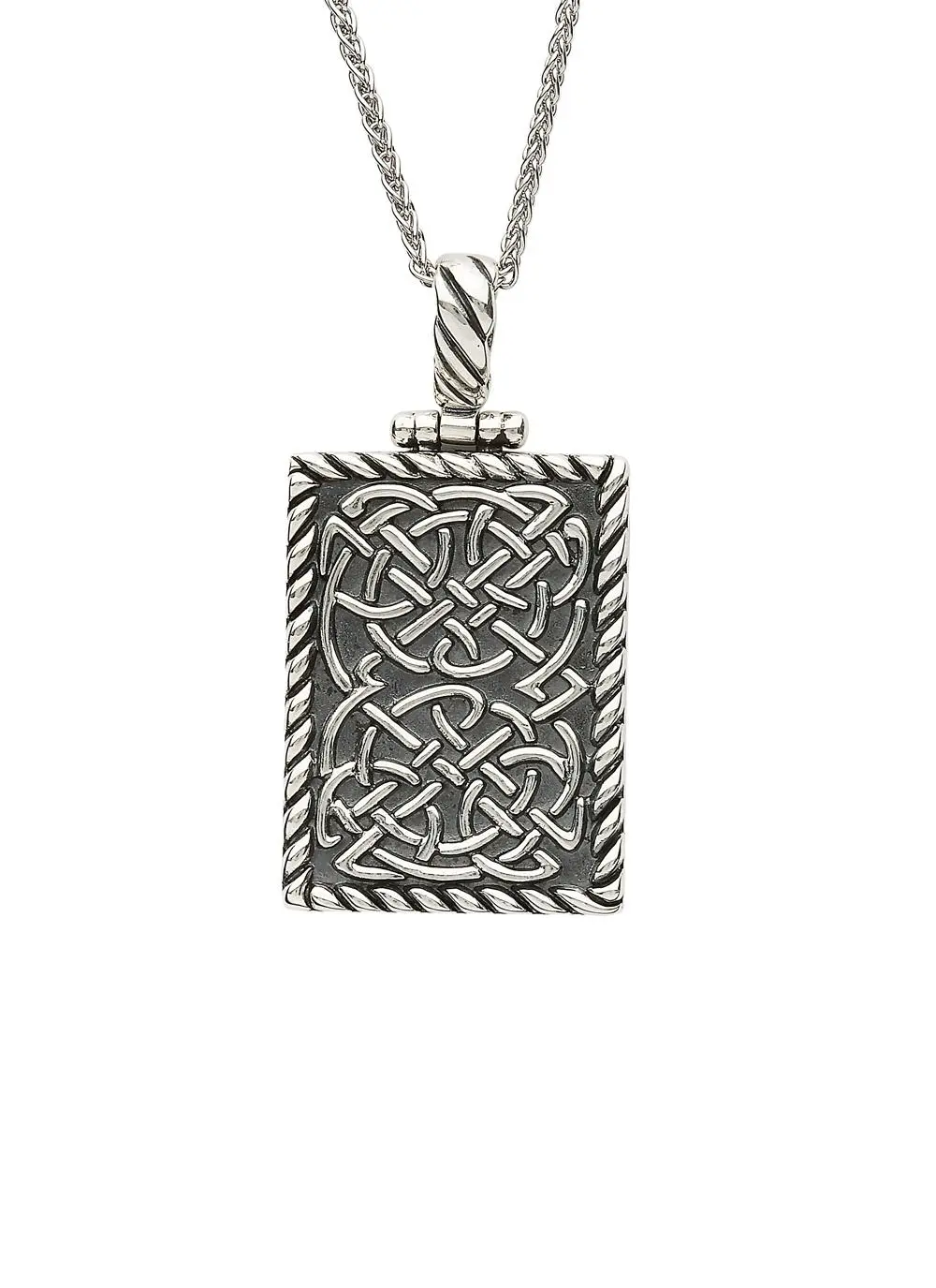 Sterling Silver Celtic Dog Tag Pendant
