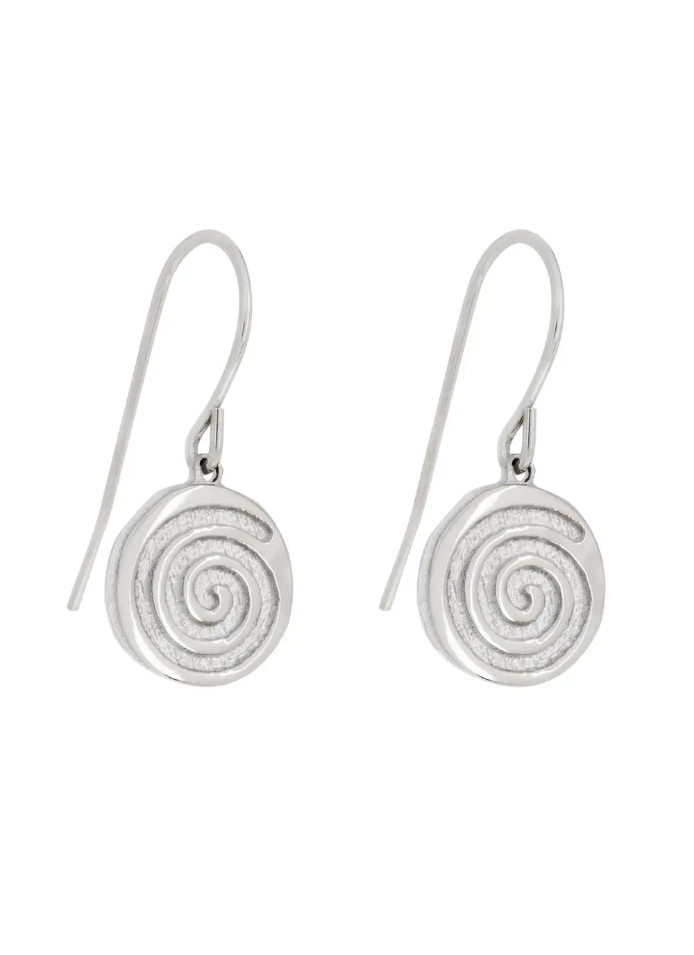Sterling Silver Celtic Spiral Drop Earrings