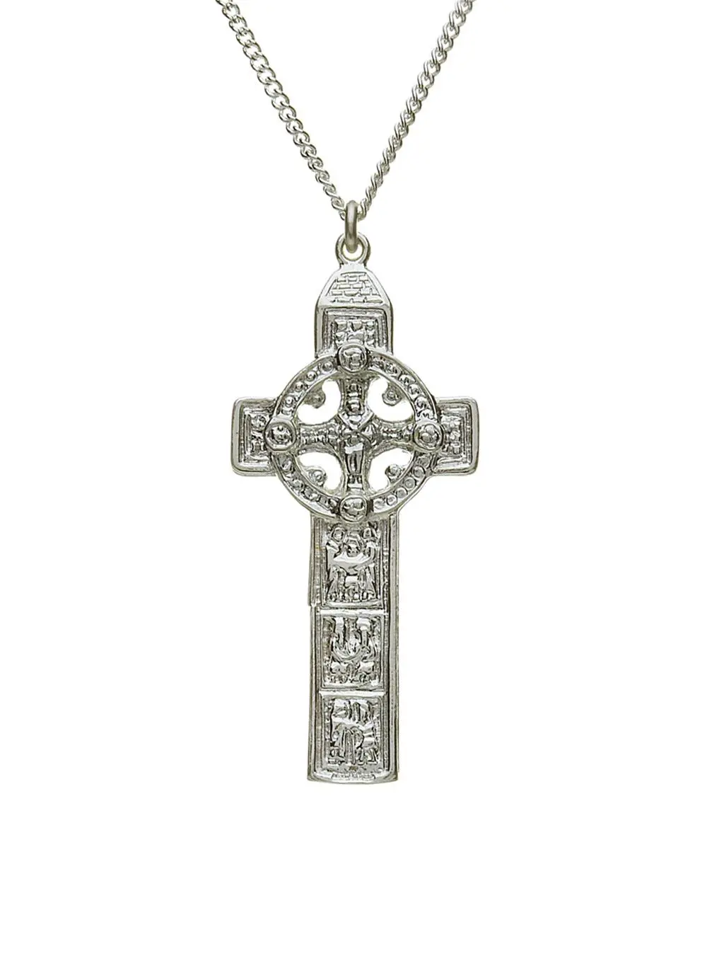 Sterling Silver Double Sided Clonmacnoise Celtic Cross