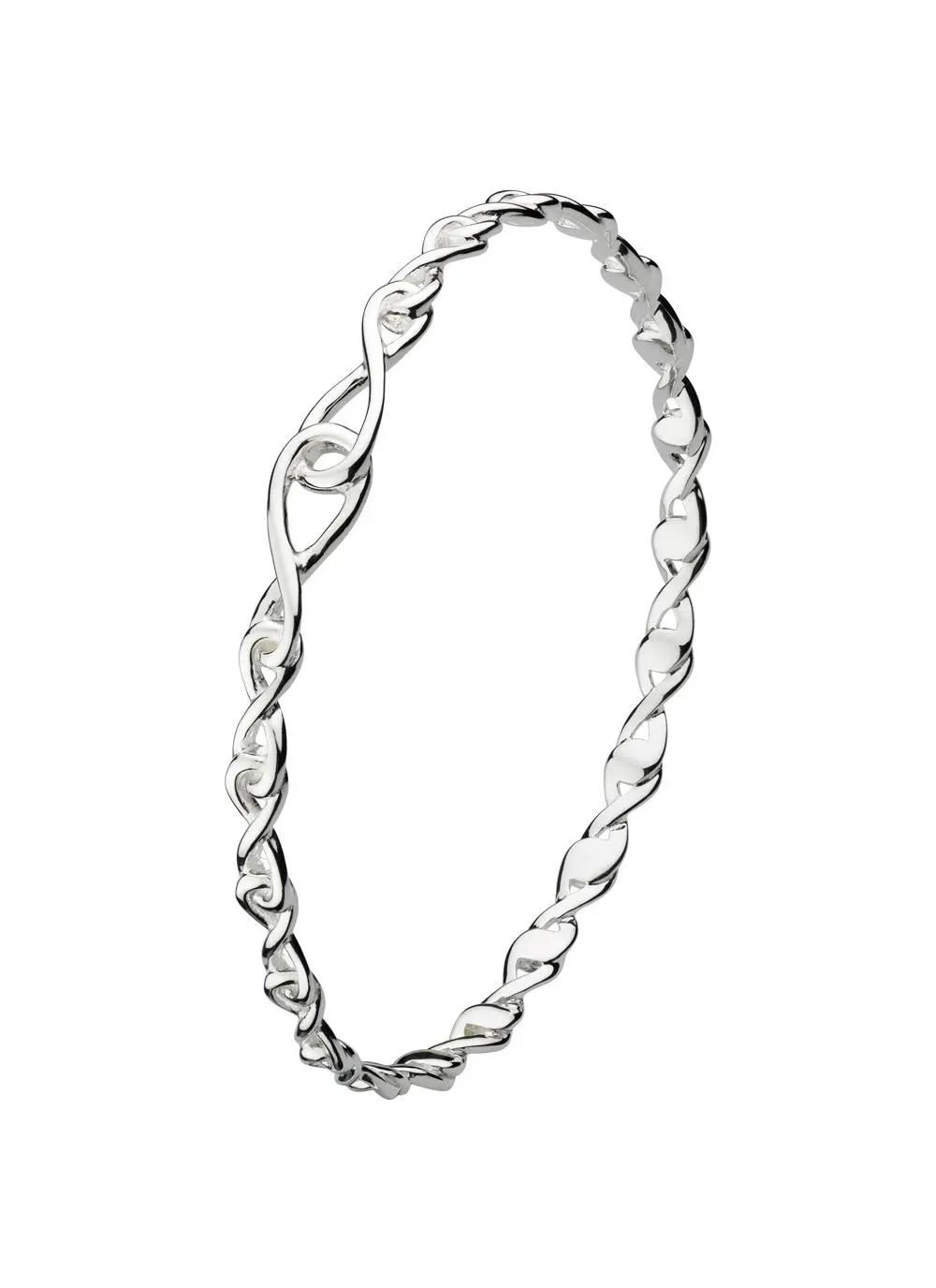 Sterling Silver Infinitely Twist Bangle