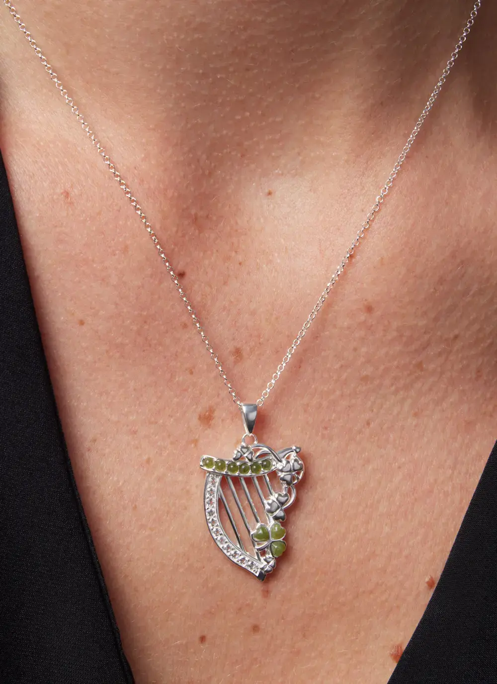 Irish Harp Marble Pendant