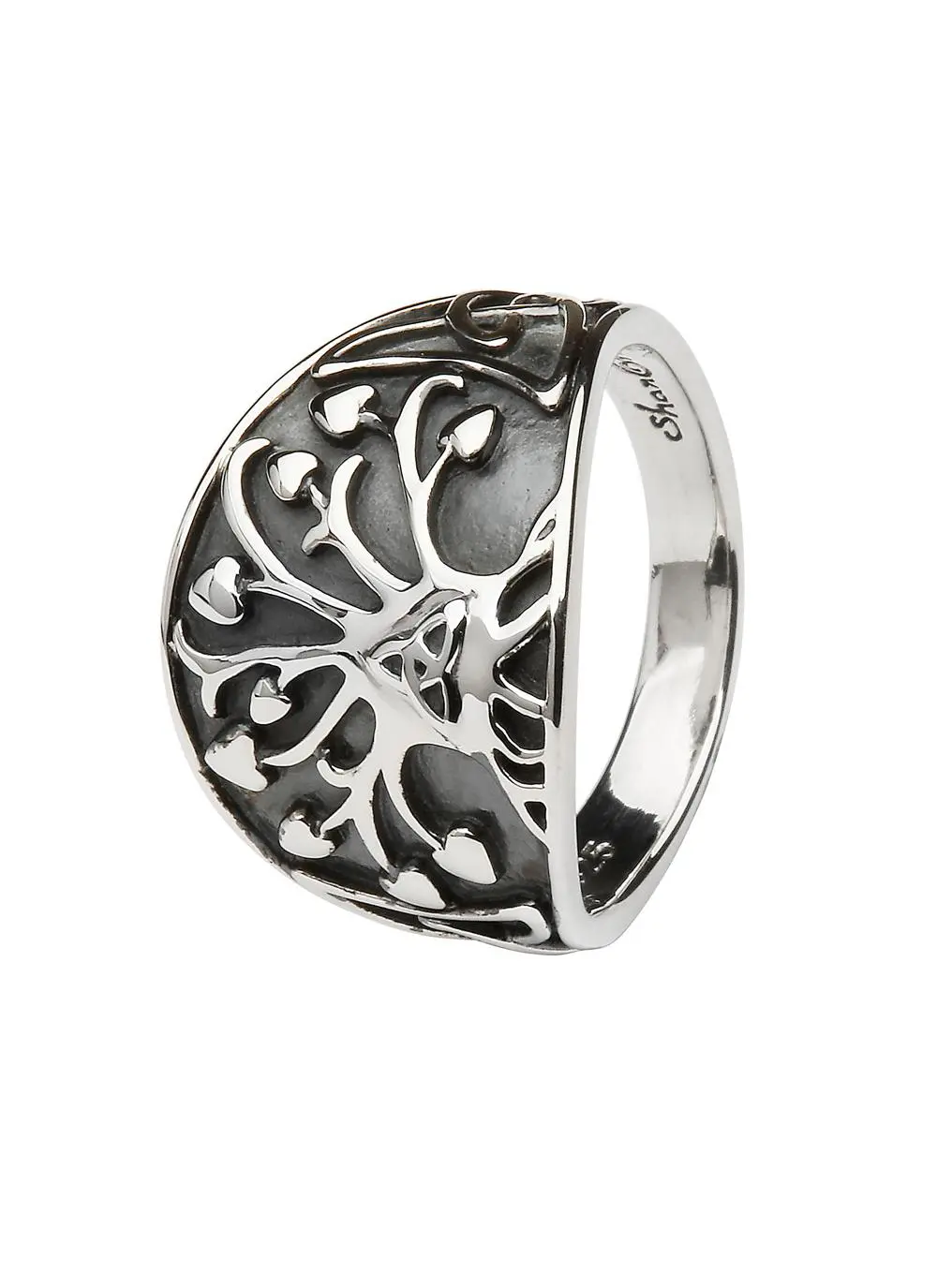 Sterling Silver Large Tree of Life Ring