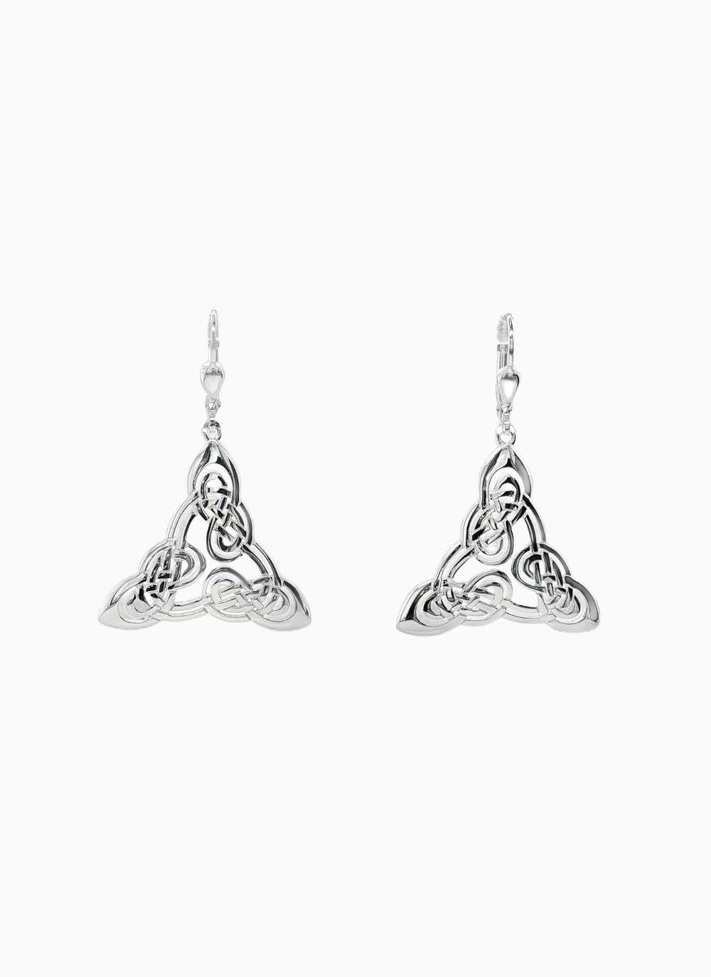 Sterling Silver Celtic Trinity Celtic Earrings