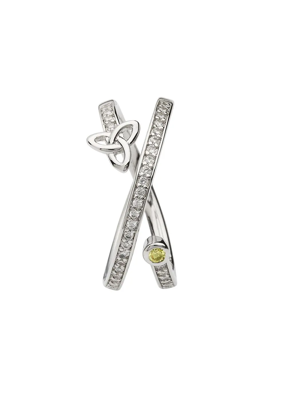 Sterling Silver Trinity Crossover Ring