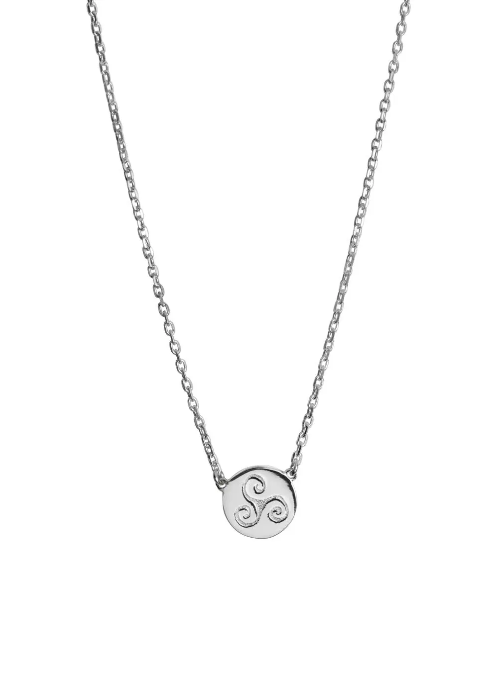 Sterling Silver Triskele Disc Pendant