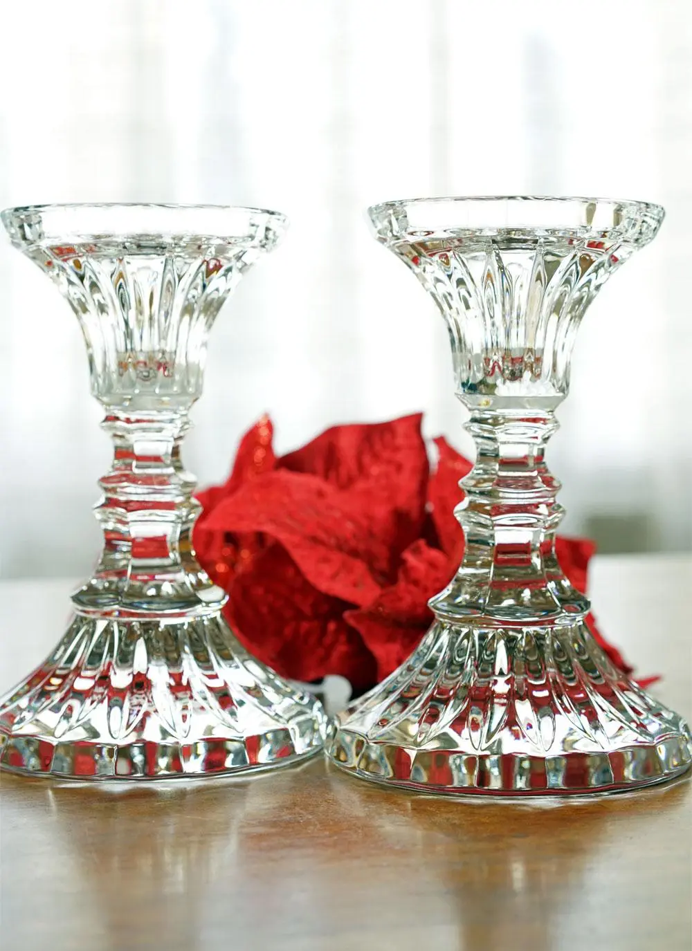 Waterford Crystal Marquis 7 Inch Straight Cut Candleholder Set Of 2	