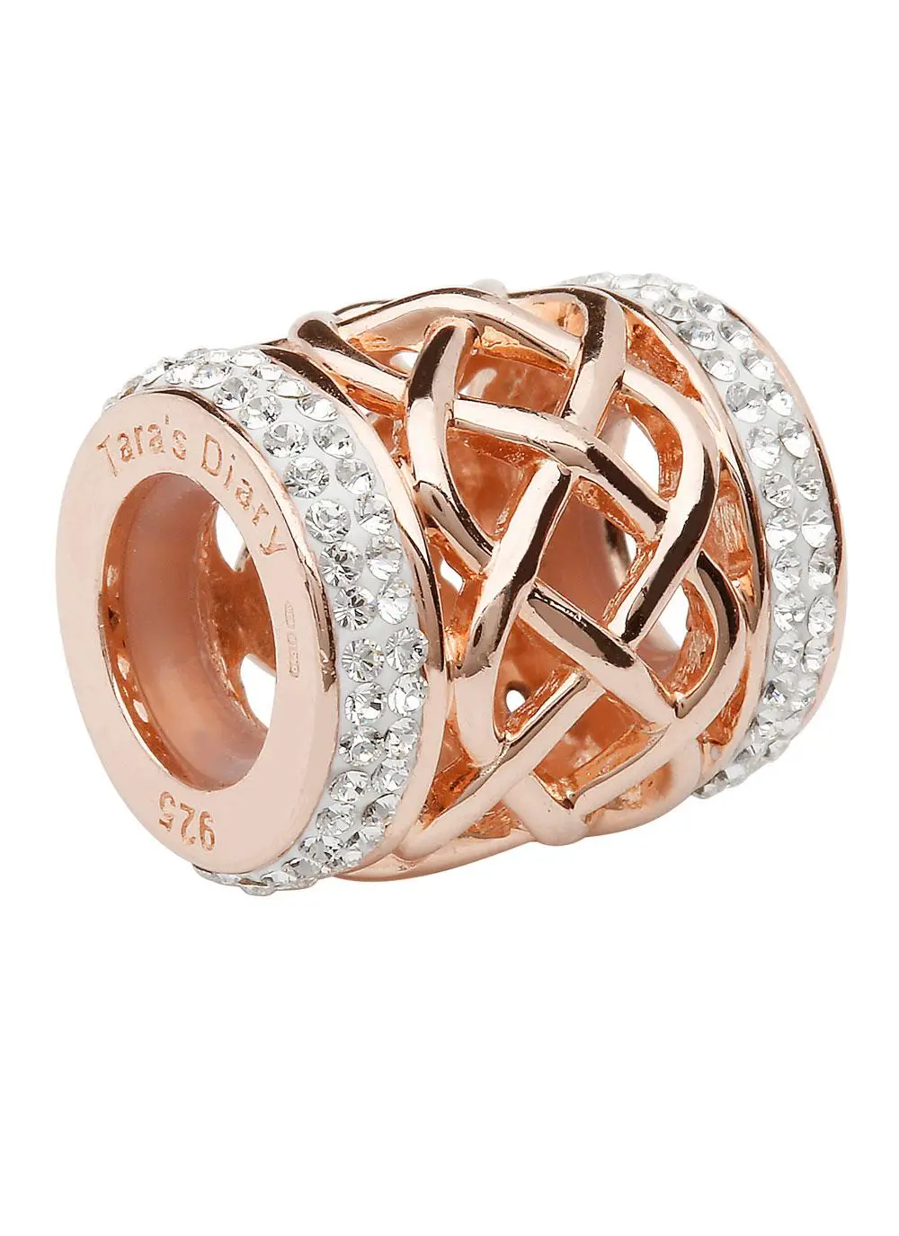 Origin Celtic Rose Gold Plated Bead Adorned With Swarovski Crystals