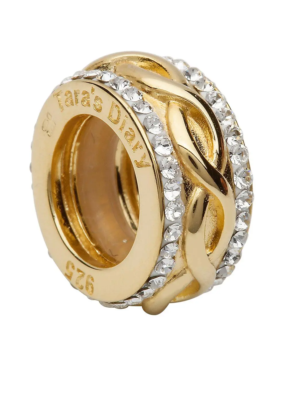 Origin Celtic Gold Plated Bead Adorned With Swarovski Crystals