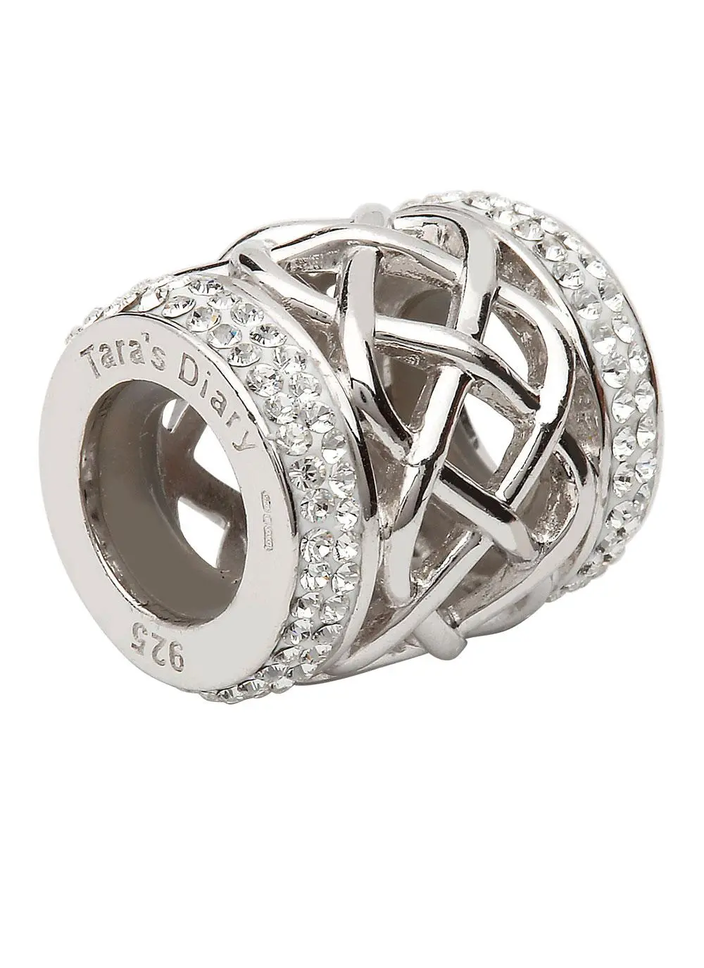 Origin Celtic Knot Wide Bead Encrusted With Swarovski Crystals