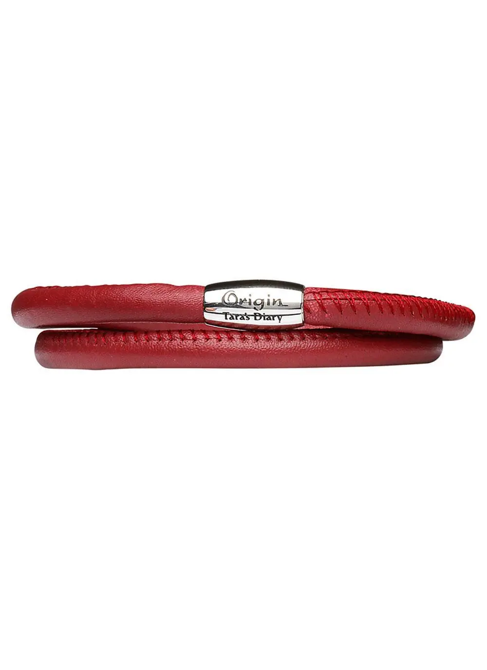 Origin Red Double 16.5 Inch Leather Bracelet