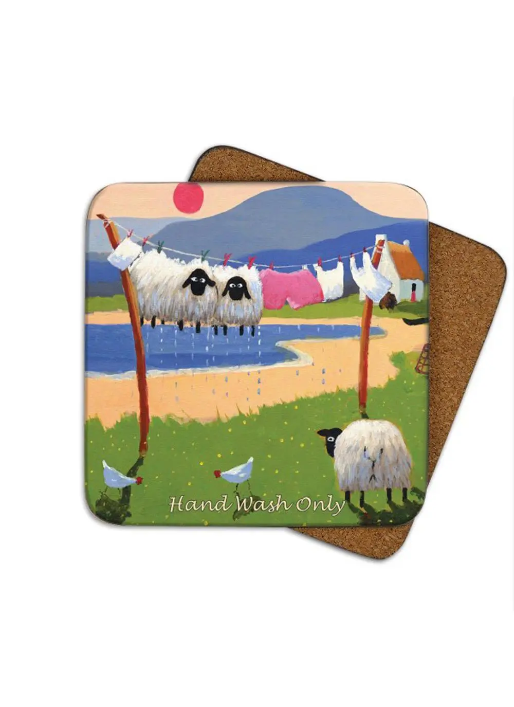 Hand Wash Only Coasters Set of 4