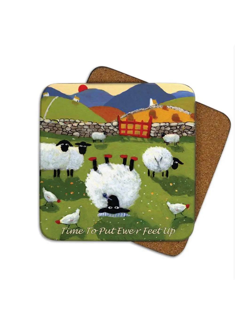 Time To Put Up Ewer Feet Coasters Set of 4