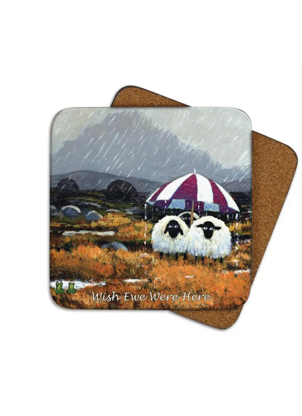 Wish Ewe Were Here Coasters Set of 4