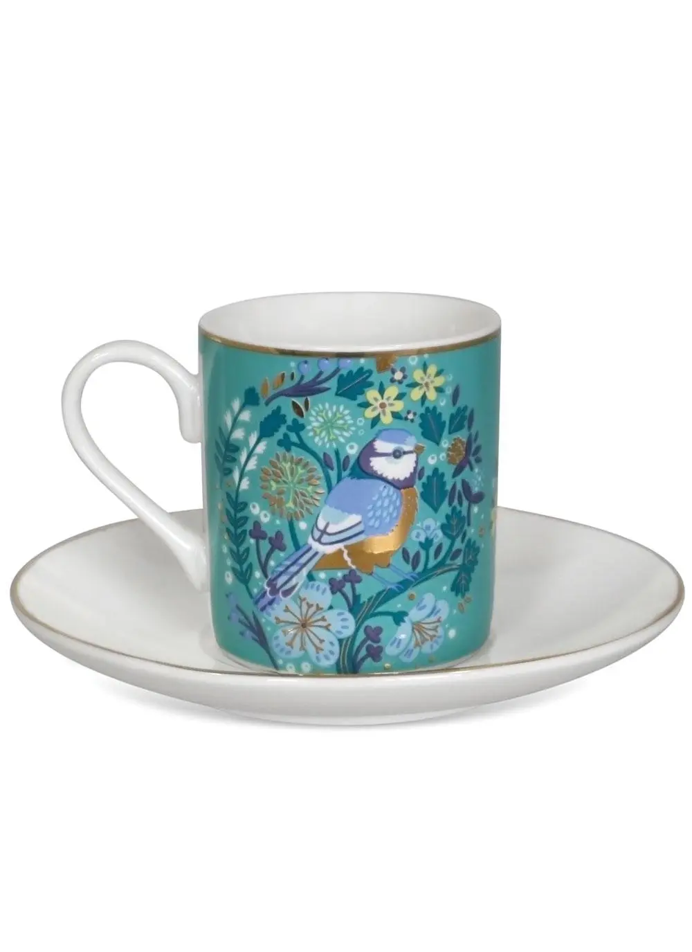 Birdy Set of 2 Robin & Blue Tit Espresso Cups