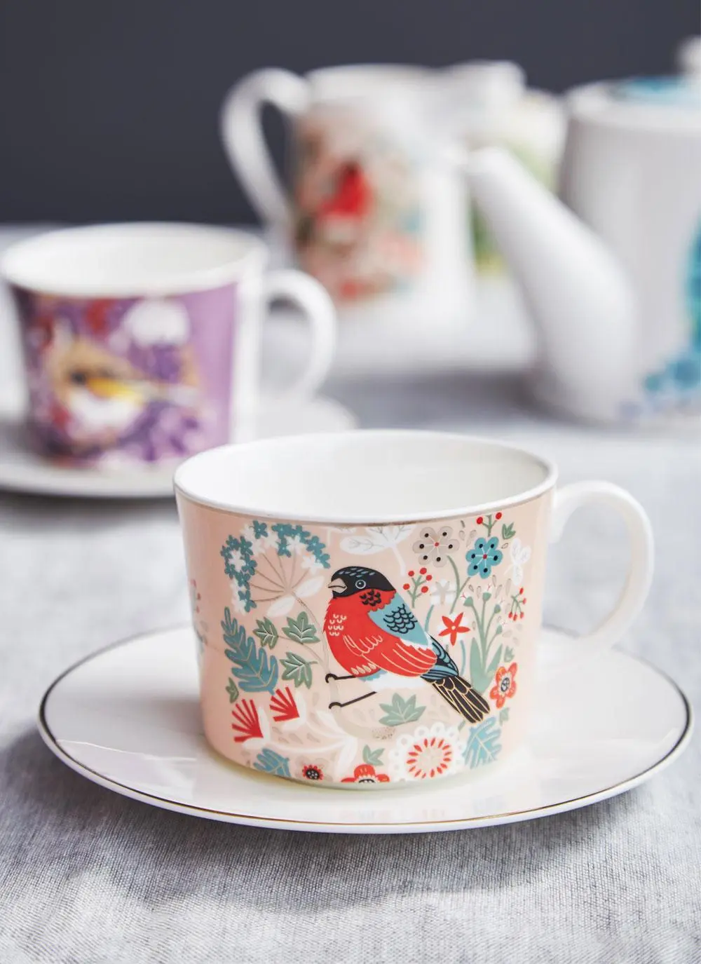 Birdy Set of 2 Goldfinch & Bullfinch Cappuccino Cups