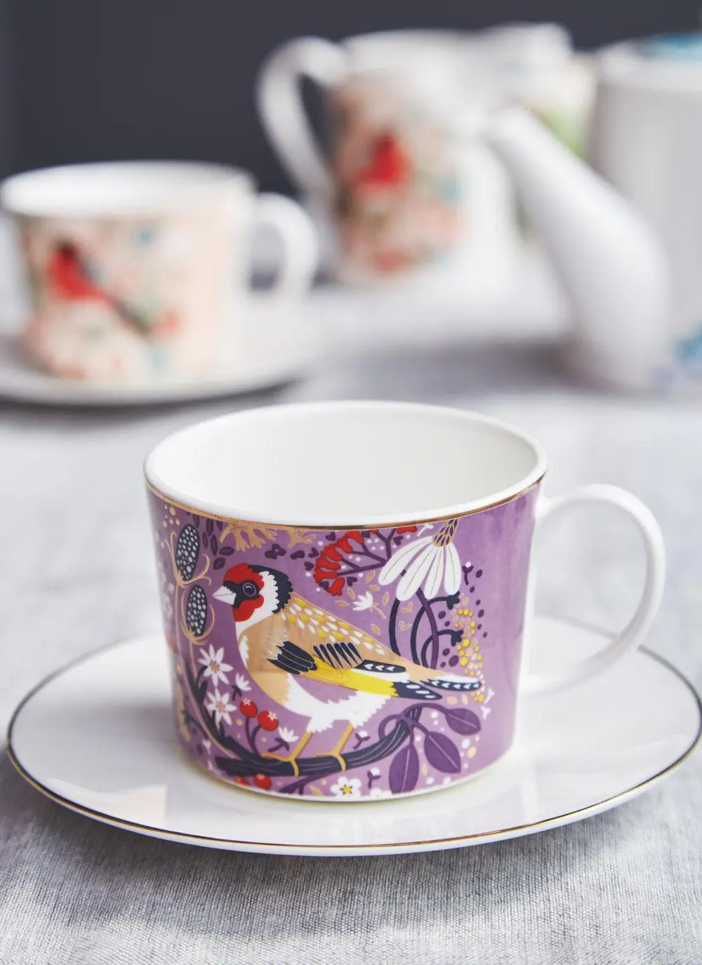 Birdy Set of 2 Goldfinch & Bullfinch Cappuccino Cups