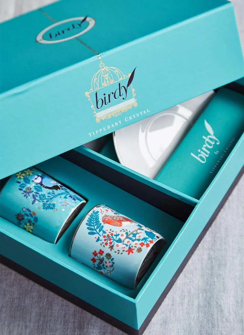 Birdy Set of 2 Robin & Blue Tit Espresso Cups
