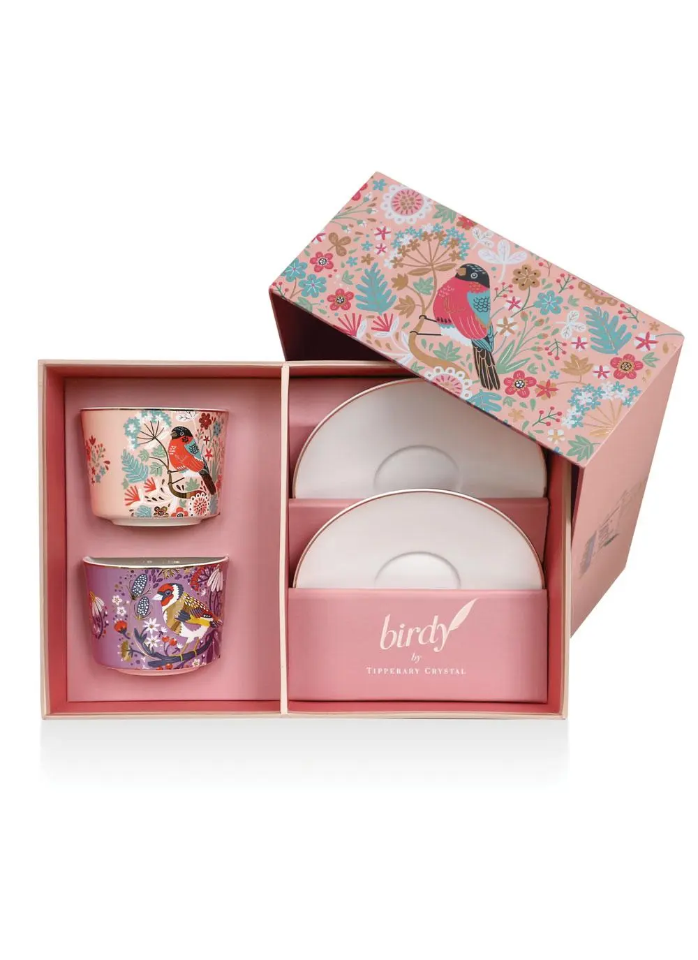 Birdy Set of 2 Goldfinch & Bullfinch Cappuccino Cups