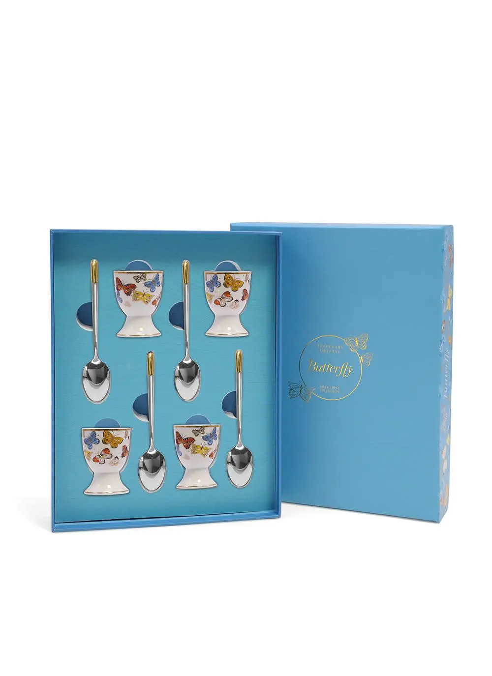 Butterfly Egg Cup & Spoons Set of 4