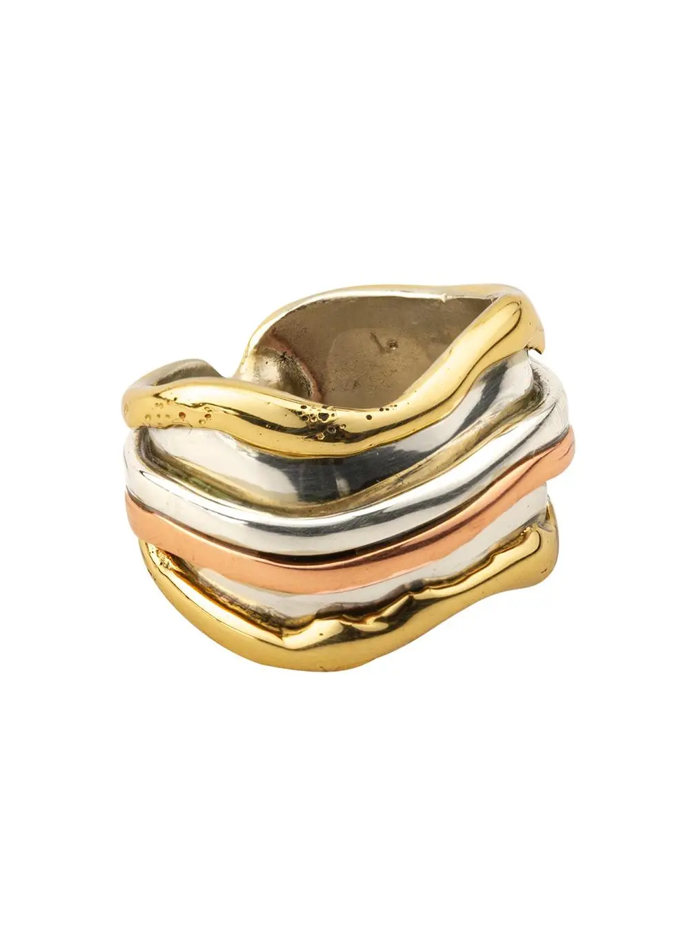 Tri Color Band Ring