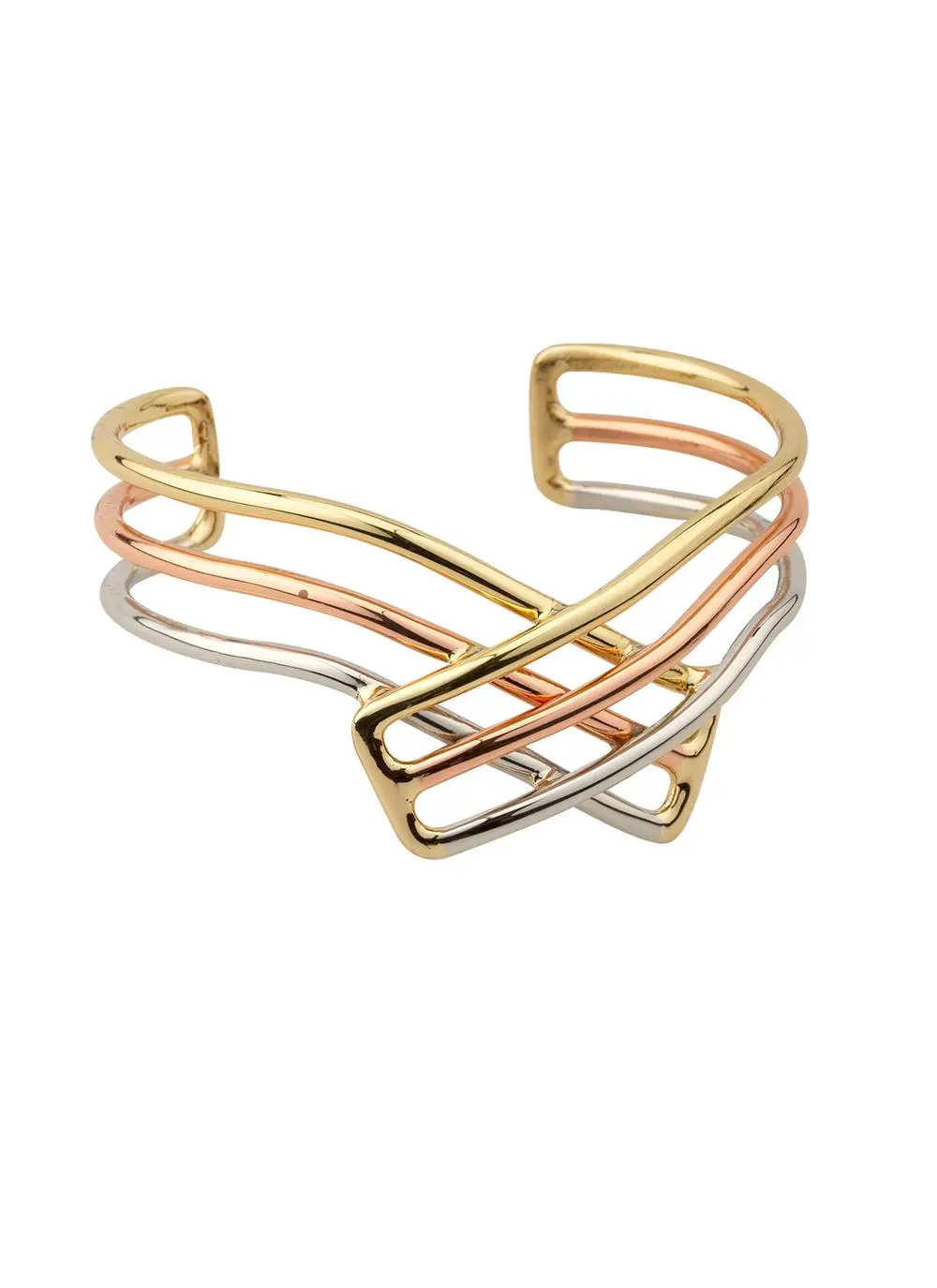 Tri Color Crossover Bangle