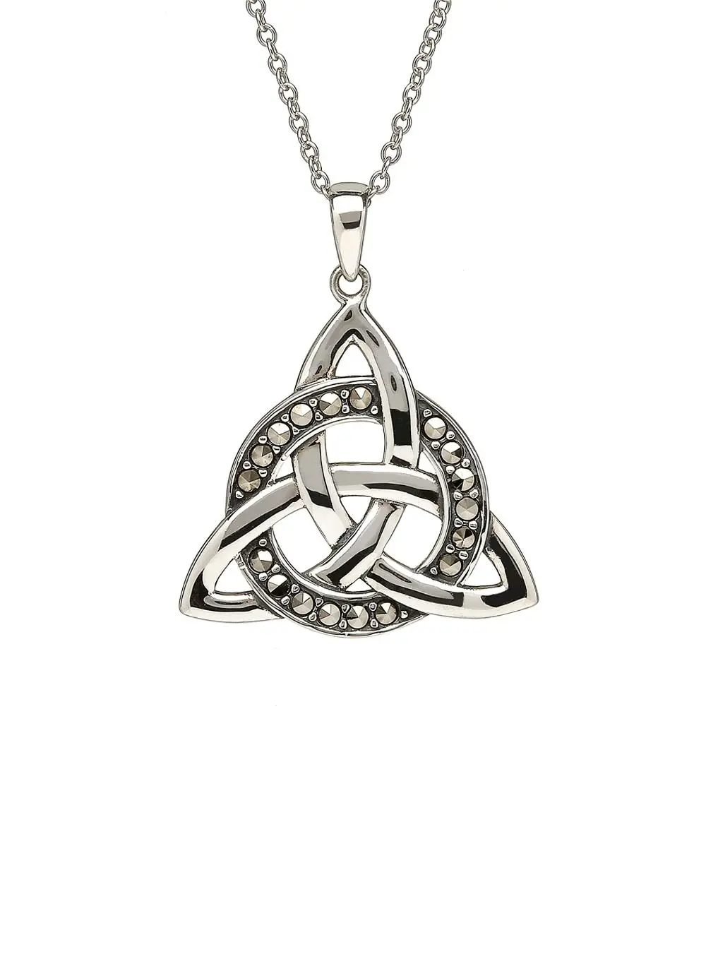 Trinity Knot Marcasite Pendant
