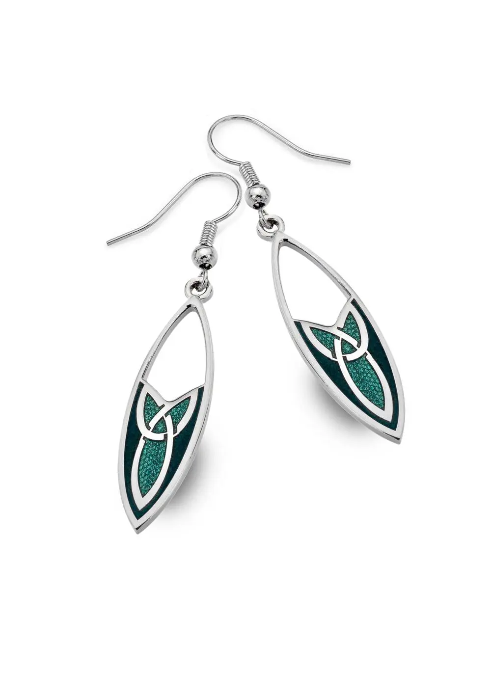 Trinity Knot Oval Drop Earrings