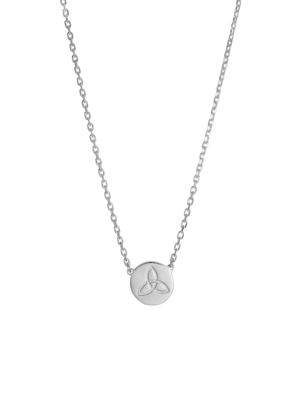 Sterling Silver Trinity Knot Disc Pendant