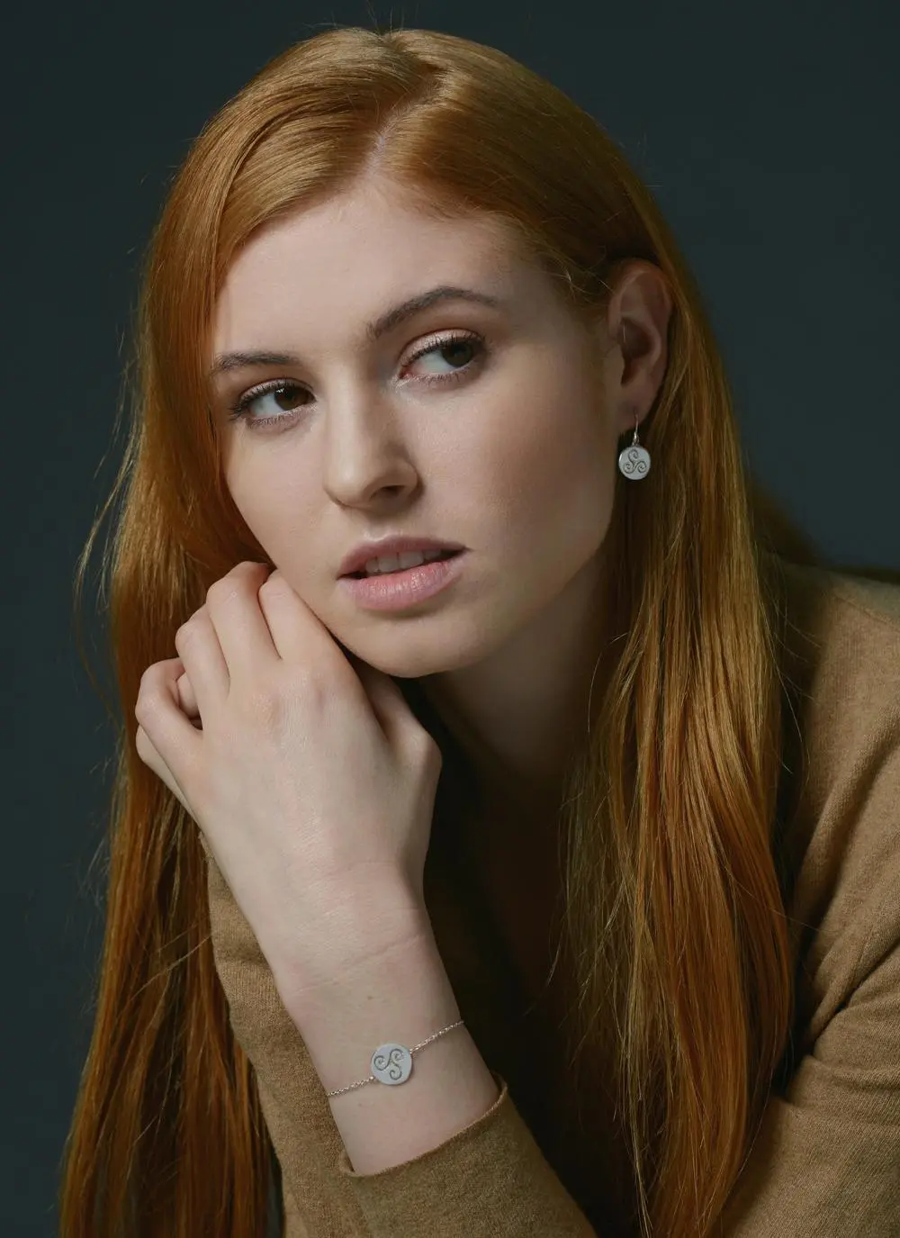 Sterling Silver Triskele Disc Drop Earrings