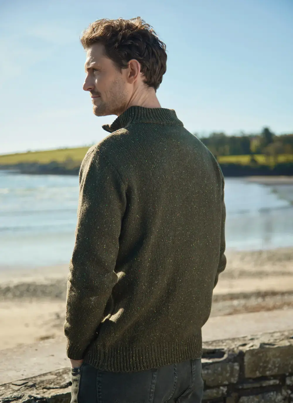 Tullow Contrast Half Zip Sweater 