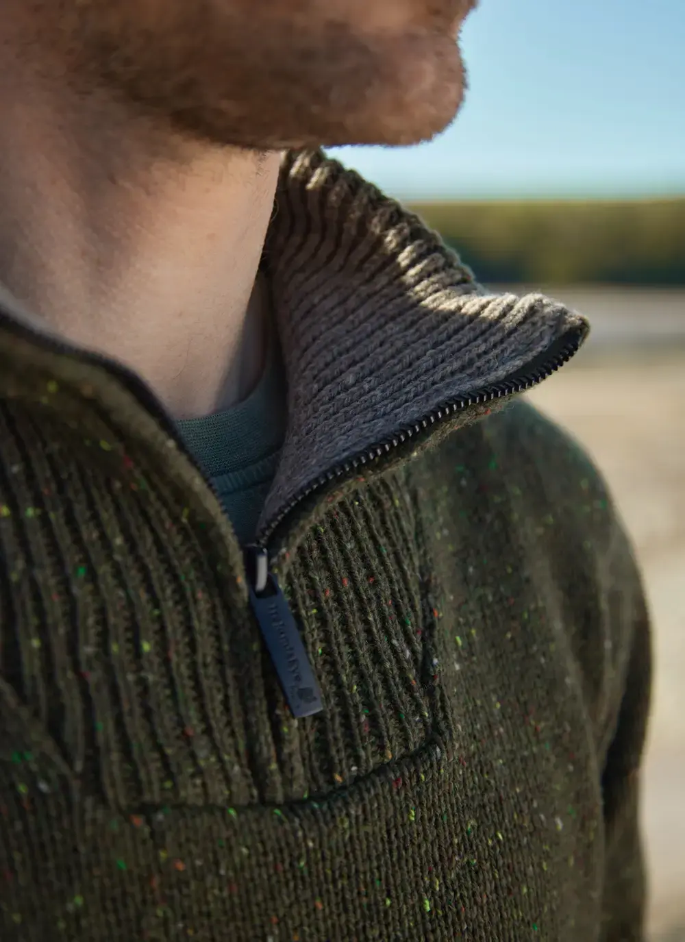 Tullow Contrast Half Zip Sweater 
