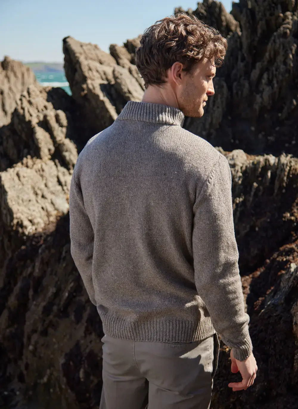Tullow Contrast Half Zip Sweater 